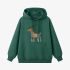 Deer Geometric Graphic Dark Green Hoodie GM8812-259