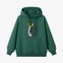 Penguin Geometric Graphic Dark Green Hoodie GM8812-260