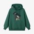 Chimpanzees Geometric Graphic Dark Green Hoodie GM8812-262