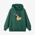 Duck Geometric Graphic Dark Green Hoodie GM8812-270