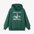 Letter Graphic Dark Green Hoodie GM8812-282