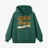 Letter Graphic Dark Green Hoodie GM8812-283