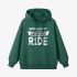 Letter Graphic Dark Green Hoodie GM8812-289