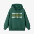 Letter Graphic Dark Green Hoodie GM8812-292