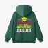 Letter Graphic Dark Green Hoodie GM8812-293