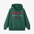 Letter Graphic Dark Green Hoodie GM8812-304