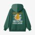 Letter Graphic Dark Green Hoodie GM8812-309