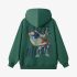 Dark Green Letters Print Hoodie GM8812-30