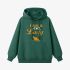 Letter Graphic Dark Green Hoodie GM8812-313