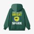 Letter Graphic Dark Green Hoodie GM8812-314