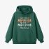 Letter Graphic Dark Green Hoodie GM8812-317