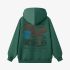 Dark Green Letters Print Hoodie GM8812-34