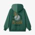 Dark Green Letters Print Hoodie GM8812-35