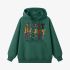 Dark Green Letters Print Hoodie GM8812-57