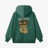 Dark Green Cartoon Print Hoodie GM8812-93