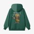 Dark Green Cartoon Print Hoodie GM8812-95