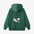 Dark Green Cartoon Print Hoodie GM8812-96