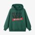 Dark Green Letters Print Hoodie GM8812-98