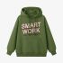 Grass Green Letters Print Hoodie GM8813-102