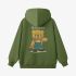 Grass Green Cartoon Print Hoodie GM8813-103