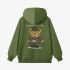 Grass Green Cartoon Print Hoodie GM8813-104