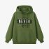 Grass Green Letters Print Hoodie GM8813-105