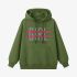 Grass Green Letters Print Hoodie GM8813-110