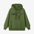 Grass Green Letters Print Hoodie GM8813-111