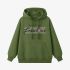 Grass Green Letters Print Hoodie GM8813-112