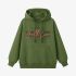 Grass Green Letters Print Hoodie GM8813-115