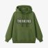 Grass Green Letters Print Hoodie GM8813-116