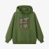 Grass Green Letters Print Hoodie GM8813-118