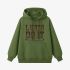 Grass Green Letters Print Hoodie GM8813-119