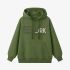 Grass Green Letters Print Hoodie GM8813-124