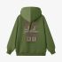 Grass Green Numbers Print Hoodie GM8813-125