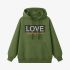 Grass Green Letters Print Hoodie GM8813-126