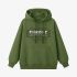 Grass Green Letters Print Hoodie GM8813-127