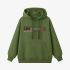 Grass Green Letters Print Hoodie GM8813-129