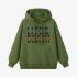 Grass Green Letters Print Hoodie GM8813-135