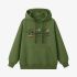 Grass Green Letters Print Hoodie GM8813-141