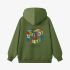 Grass Green Rubik's Cube Print Hoodie GM8813-146