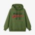 Grass Green Letters Print Hoodie GM8813-149