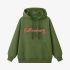 Grass Green Letters Print Hoodie GM8813-153