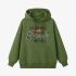 Grass Green Letters Print Hoodie GM8813-154