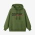 Grass Green Letters Print Hoodie GM8813-161