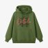 Grass Green Letters Print Hoodie GM8813-162