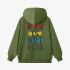 Grass Green Letters Print Hoodie GM8813-163