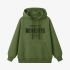 Grass Green Letters Print Hoodie GM8813-165