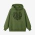 Grass Green Letters Print Hoodie GM8813-170