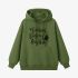 Grass Green Letters Print Hoodie GM8813-171